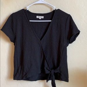 Madewell Texture & Thread Wrap-Tie Top